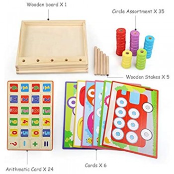 NEWSTYLE Giochi Montessori 2 3 4 Anni Legno Puzzle di Matematica Giochi in Legno Conteggio Giocattoli Educativi Montessori da Puzzle in Legno Giochi Bambini
