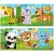 NEWSTYLE Puzzle in Legno 3x3 Puzzle in Legno Animali per 3+ Anni Educazione per Bambini Giocattoli per l'apprendimento Puzzle in Legno Puzzle Colorati per Ragazzo - 6 Confezioni