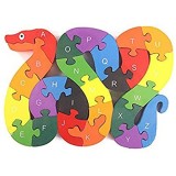 OFKPO Giocattolo Puzzle in Legno a Form di Serpente - Giocattoli Educativi per Bambini