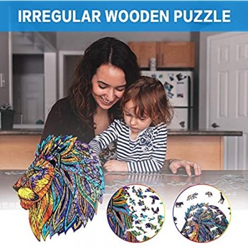 Puzzle con Animali Giochi di Puzzle con Pezzi di Legno per Adulti e Bambini Puzzle 3d in Legno per la Decorazione Della Casa