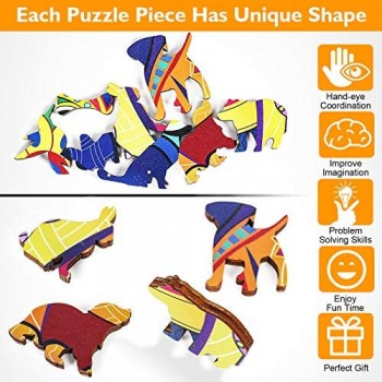 Puzzle di Legno Animali Puzzle in Legno per Adulti Bambini Puzzle Giocattolo Ottimo per il Regalo Della Collezione di Giochi per Famiglie