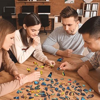 Puzzle in Legno Gufo Puzzle Legno Pezzi di Puzzle di Forma Unico 3D Puzzle in Legno Animali per Adulti e Bambini Collezione di Giochi per Famiglie Miglior Regalo (Gufo)