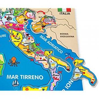 Teorema 40462 - Puzzle d\'Italia in Legno Multicolore