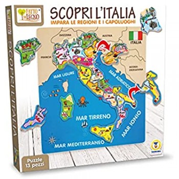 Teorema 40462 - Puzzle d\'Italia in Legno Multicolore