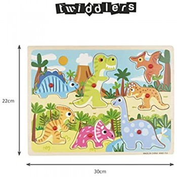 THE TWIDDLERS 5 Giocattolo Educativo Puzzle in Legno per Bambini - Colori Vivaci