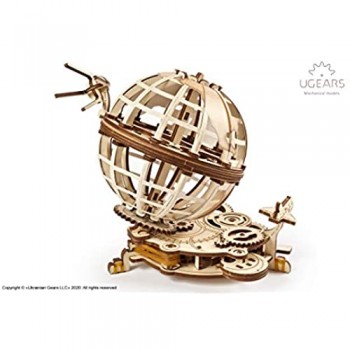 UGEARS 3D di Legno Rotante Modellini da Costruire Puzzle per Adulti-Globo Meccanico 70128