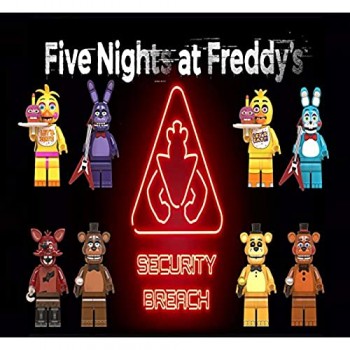 8 Pezzi/Set Five Nights at Freddy\'s Gioco Figurina Freddy Bonnie Foxy Chica Golden Freddy Toy Bonnie Toy Chica FNAF Figura Collezione Decorazioni Regalo di Compleanno per Bambini 8PCS-4.5CM