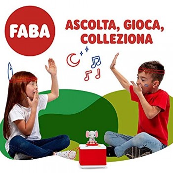 FABA- Raccontastorie Bianco – Cassa Audio con Personaggio Sonoro Ele l’Elefante FBC10001 Colore Accessori