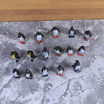 Kisangel 16 Pz Pinguino Figurine Realistico Oceano Modello Animale Polare Artico Figura Animale Antartico Statua per Bambini in età Prescolare Bambino Bambini Giocattolo Educativo Precoce