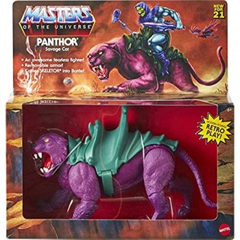 Masters of the Universe Origins Personaggio Panthor Snodato con Corazza e Accessori Giocattolo per Bambini 6+Anni GVN49
