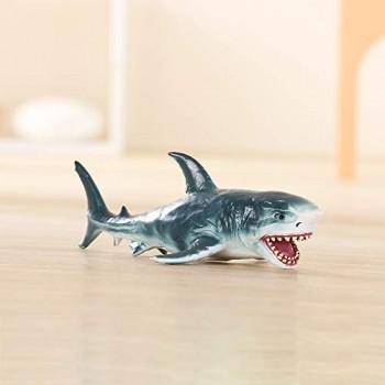 RECUR Great Toy Shark Figure Toy Megalodon Shark Toys Collezione di Figurine di squalo in plastica Dipinta a Mano Ideale per Collezionisti età 3+