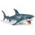 RECUR Great Toy Shark Figure Toy Megalodon Shark Toys Collezione di Figurine di squalo in plastica Dipinta a Mano Ideale per Collezionisti età 3+