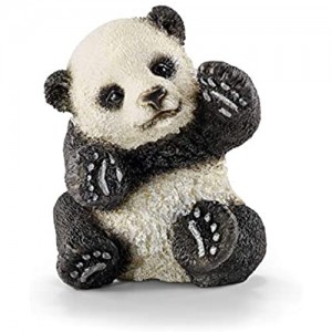 SCHLEICH- Cucciolo di Panda Che Gioc Figurina Colore Nero e Bianco 14734