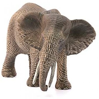 SCHLEICH- Figurina-Elefante Africano Colore Come da Originale Dipinto a Mano 14761
