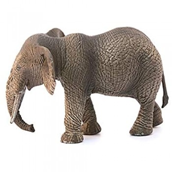 SCHLEICH- Figurina-Elefante Africano Colore Come da Originale Dipinto a Mano 14761