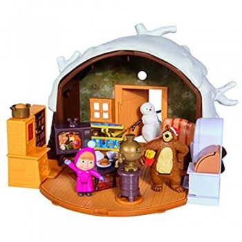 Simba - Masha e Orso Playset Casa Inverno inclusi Masha e Orso + 3 anni 109301023
