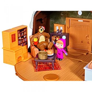 Simba - Masha e Orso Playset Casa Inverno inclusi Masha e Orso + 3 anni 109301023