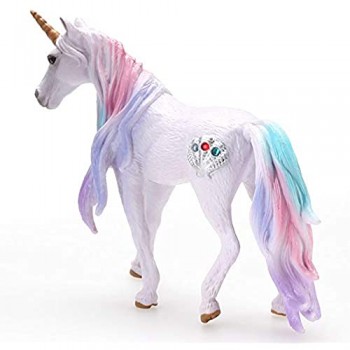 BESLIME Giocattolo Puledro Unicorno Stallone Unicorno Arcobaleno Plastica ASB Sicura e Insapore Unicorno Gemma
