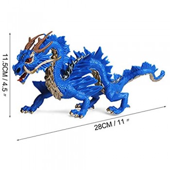 DIYARTS Drago Cinese Toy Extra Large Orientale Tradizionale Orientale Stile Simulazione Modello Animale per La Decorazione Domestica O Il Gioco dei Bambini (Blue)