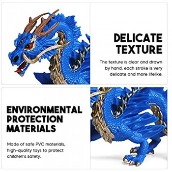 DIYARTS Drago Cinese Toy Extra Large Orientale Tradizionale Orientale Stile Simulazione Modello Animale per La Decorazione Domestica O Il Gioco dei Bambini (Blue)
