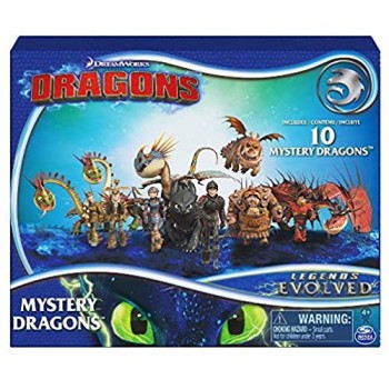 Dragons Confezione Multipla con 10 Mystery Dragons da Collezione dai 4 Anni 6055950