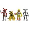 Funko 8863 Five Nights at Freddy's Action Figure 4 Pack – Foxy Gold Freddy Chica e Endoscheleton Freddy