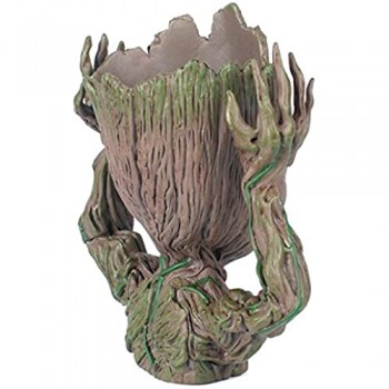 Groot - Statuine alla moda per bambini della galassia vaso da fiori carino giocattolo a forma di penna ottimo regalo di Natale per bambini
