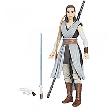 Hasbro Star Wars The Black Series - Rey (Apprendista Jedi) Personaggio Action Figure 15cm da Collezione con Accessori C1415ES0