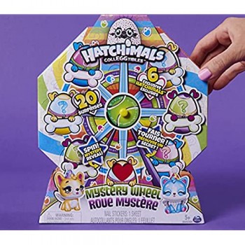 HATCHIMALS 6059963 CollEGGtibles Puppy Party Mystery Wheel with 20 Surprises to Open for Kids Aged 5 And Up Grey