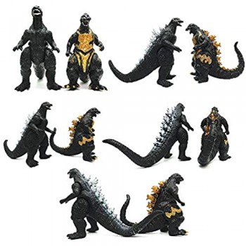 MINGZE 8 Pezzi Godzilla King of Monsters Toy Set Dinosauri Bambola Modello Mini Dinosauri realistici per Bambini e Film Fans Decoration