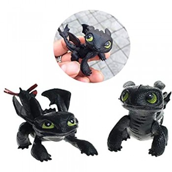 MINGZE Toothless Dragons Spin Master How to Train Your Dragon Mini Giocattolo (A)