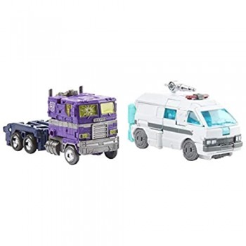Transformers Generations Selects - Confezione da 2 pezzi in vetro frantumato Optimus Prime & Ratchet