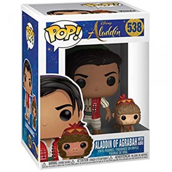 Funko- Pop Vinile: Disney: Aladdin (Live Action): Aladdin & Abu Figura da Collezione Multicolore 37022