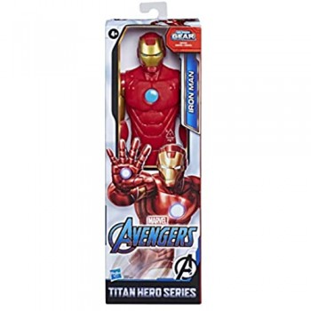 Hasbro Marvel Avengers Titan Hero Series Iron Man Action Figure giocattolo da 30 5 cm ispirato all\'universo Marvel per bambini dai 4 anni