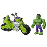 Hasbro Playskool- Hasbro Super Hero Adventures-Hulk Smash Tank (Action Figure 12 5 cm con Set Motocicletta Playskool Heroes) Colore Neutro E7930