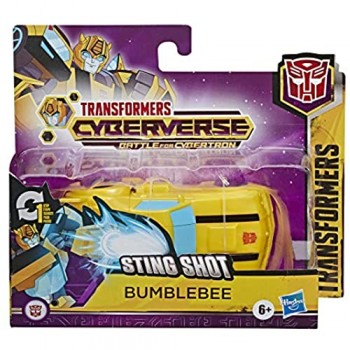 Hasbro Transformers - Bumblebee (Cyberverse Action Attackers Action Figure 1-Step da 10.5 cm Mossa d’attacco Colpo Pungente)