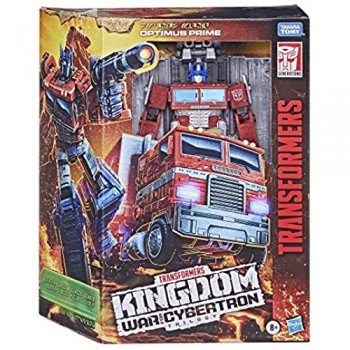 Hasbro Transformers Toys Generations War for Cybertron: Kingdom Core Class WFC-K11 Optimus Prime action figure da 17 5 cm bambini dagli 8 anni in su
