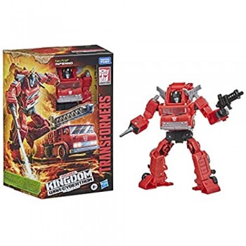 Hasbro Transformers Toys Generations War for Cybertron: Kingdom Voyager WFC-K18 Inferno Action Figure da 17 5 cm Bambini dagli 8 Anni in su