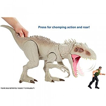 Jurassic World Indominus Rex Dinosauro Alto 21 5 cm e Lungo 58 cm circa con Luci e Suoni Giocattolo per Bambini 4 + Anni GNH35 Imballaggio Sostenibile