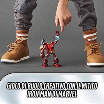 LEGO Super Heroes Marvel Avengers Mech Iron Man Playset con Figura Mobile da Combattimento per Bambini dai 6 Anni in su 76140