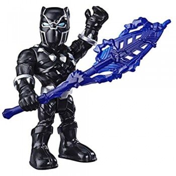 Marvel Super Hero Adventures - Black Panther (Playskool Heroes action figure da collezione da 12 5 cm con accessorio lancia)