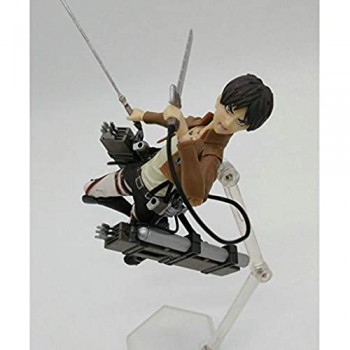 siyushop Attacco su Titan: Eren Yeager Action Figure - Sculpt Accurato Altamente Dettagliato - Dotato di Armi - Alta 15 Cm (Versione Non Originale)