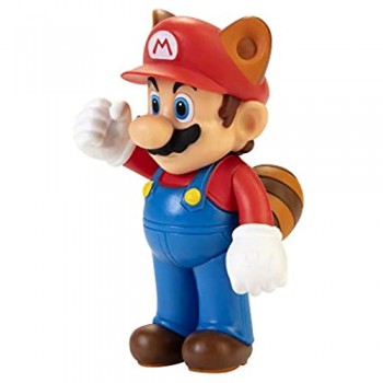 Super Mario Racoon Mario - Action figure giocattolo da collezione da 6 3 cm