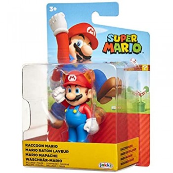 Super Mario Racoon Mario - Action figure giocattolo da collezione da 6 3 cm