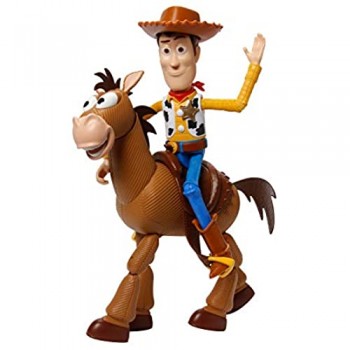 Toy Story 4 4 Pixar Disney Woody e Bull Seye Personaggi Articolati da 18 cm Giocattolo per Bambini di 3+ Anni GDB91