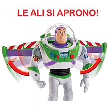 Toy Story - Disney Pixar Buzz Lightyear Missione Speciale Personaggio Parlante da 18 cm Ali che si Aprono Giocattolo per Bambini di 3+ Anni GGH44