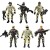 YIJIAOYUN 6 Pezzi Soldati Figurini  Giocattolo con Armi / Militari Esercito Guerriero Modellini per Bambini