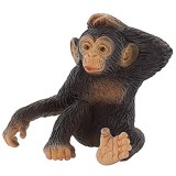 Bullyland 63686-Figura Cucciolo di Scimpanzé Alta Circa 4 cm Figura Dipinta a Mano Senza PVC per Bambini per Il Gioco d\'immaginazione Colore Variegato 63686