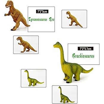 12 Pezzi Dinosauri Giocattoli Mini Dinosauro World animali plastica per Bambini indominus rex Triceratops Regali per 3 4 5 6 7+ Bambini Può essere utilizzato per l\'istruzione