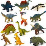 12 Pezzi Dinosauri Giocattoli Mini Dinosauro World animali plastica per Bambini indominus rex Triceratops Regali per 3 4 5 6 7+ Bambini Può essere utilizzato per l\'istruzione